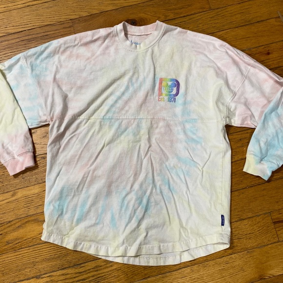 Disney Parks Walt Disney World Spirit Jersey Rainbow Tie Dye Size S - Picture 2 of 7